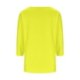 thumbnail image 4 of LiMoi Womens Summer Shirts Womens 3/4 Sleeve Shirts Oversized Tshirts for Women Plus Size Solid Color Top New & Trending, 4 of 6