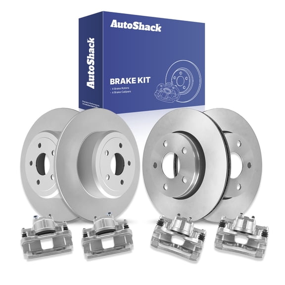 AutoShack Front & Rear Brake Rotors & Calipers for Jeep, Wrangler 2013-2017 Wrangler JK 2018, 4WD V6 3.6L