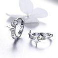 thumbnail image 4 of Star Cubic Zirconia Huggie Hoop Earrings for Women Teen Girls Sterling Silver Constellation Cartilage Cute Charms CZ Sleeper Small Hoop Dainty Stars E, 4 of 4