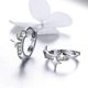 thumbnail image 4 of Star Cubic Zirconia Huggie Hoop Earrings for Women Teen Girls Sterling Silver Constellation Cartilage Cute Charms CZ Sleeper Small Hoop Dainty Stars E, 4 of 4