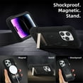 thumbnail image 4 of SaniMore for iPhone 14 Pro Max Multi-Functional Magnetic Case with Wireless Charging, 3 Layers Protection Case with Car Mount & Kickstand Military Grade Shockproof Protective Case, Black, 4 of 6
