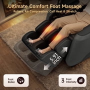 Real Relax Electric Massage Chair, Zero Gravity Full Body Massage Recliner Chair with 10 Fixed Rollers, Touch Screen Controller, Black