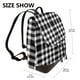 thumbnail image 2 of Balery White And Black Plaid Mochila de Cuero para Mujeres, Gran Capacidad, Bolsa de Viaje Multifuncional, Mochila de Cuero y Bolsa de Hombro para Mujeres, 2 of 4