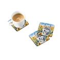 thumbnail image 2 of Alaskan Klee Kai in Sunflowers Foam Coasters 3.5 in x 3.5 in, 2 of 5