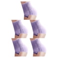 thumbnail image 3 of Qarigey Bragas de fibra de bambú para mujer, ropa interior flexible de repuesto lavable transpirable de Color sólido, calzoncillos morados Type2 NO2, 3 of 6