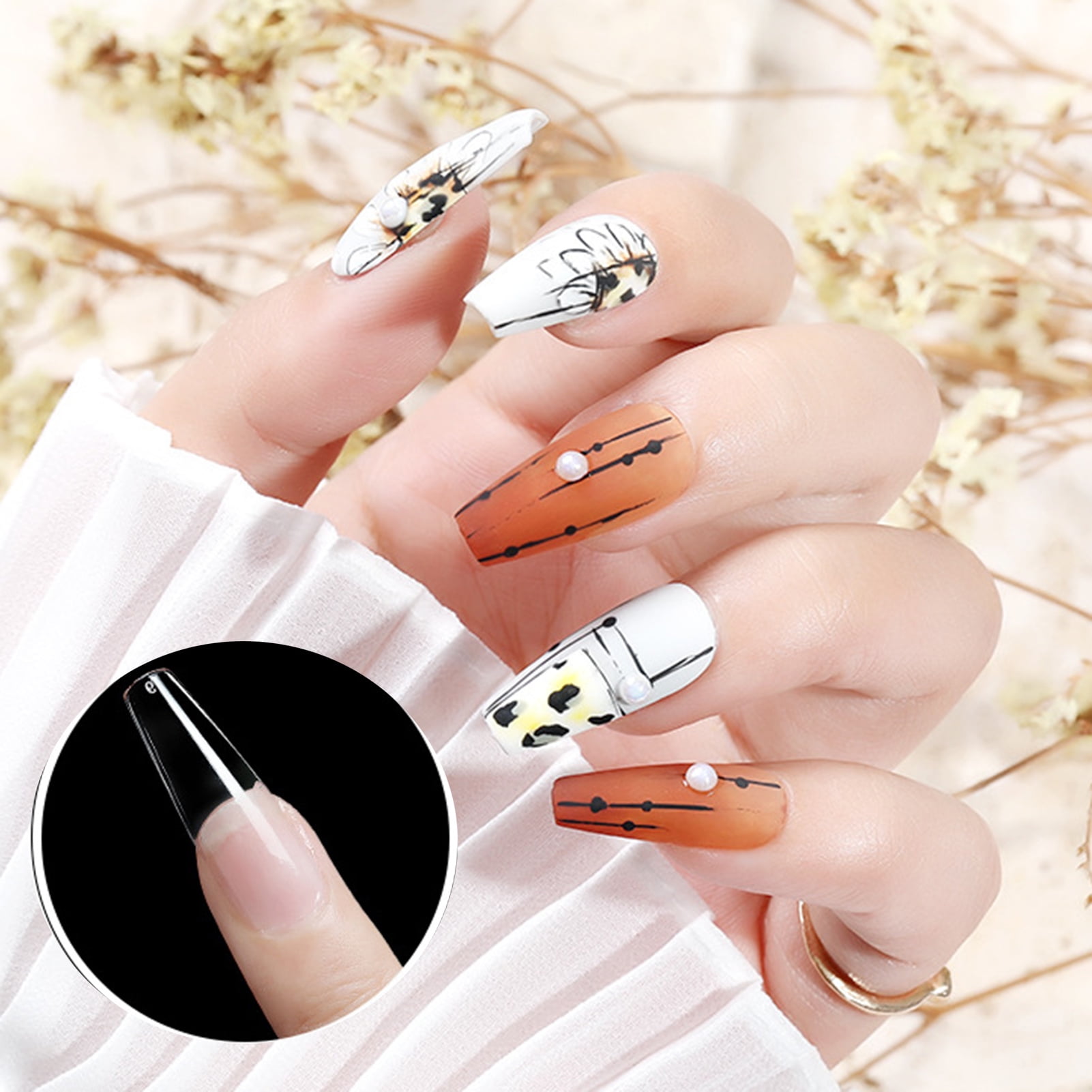 Stylish Belles — Gorgeous long butterfly coffin shaped nails set...