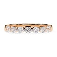 thumbnail image 2 of AFFY Half Eternity Wedding Band Ring for Women, 0.50 Carat (ctw) Round Cut Lab Grown Diamond Ring In 10K Solid Rose Gold F-G, VS-SI Quality Gifts For Her 1/2 Ctw Ring Size-8.5, 2 of 6