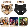 thumbnail image 2 of 2 máscaras de leopardo para Halloween, media máscara de leopardo para Halloween, máscara de leopardo para mascarada, 2 of 8