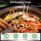 thumbnail image 4 of Uxcell 3 Pcs Pinzas para BBQ Coreanas y Japonesas 11.2" Acero Inoxidable 430 Negro, 4 of 6