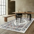thumbnail image 6 of CCTFS Area Rugs for Living Room Bedroom Dining Room, Machine Washable Large Print Boho Vintage Tribal Aesthetic Carpet, Stain Resistant Floor Cover, Non Slip Low Pile Kitchen Rugs (multicolor 5x7ft), 6 of 7