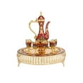 thumbnail image 3 of veasfak Turkish Coffee Cup and Tea Pot Set Art Crafts for Living Room Home Tea Party Red, 3 of 9