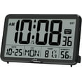 thumbnail image 2 of JUNCHI-Auto Set Digital Wall Clock Battery Operated, Desk Clocks with Temperature, Humidity and Date, Large Display Digital Calendar Alarm Clock for Elderly, Bedroom, Office, 8 Time Zone, Auto DST., 2 of 4