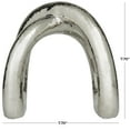 thumbnail image 3 of 8" x 8" Silver Porcelain Arched Abstract Sculpture, by CosmoLiving by Cosmopolitan, 3 of 7