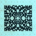 thumbnail image 1 of Ahgly Company Indoor Square Oriental Light Blue Traditional Area Rugs, 6' Square, 1 of 4