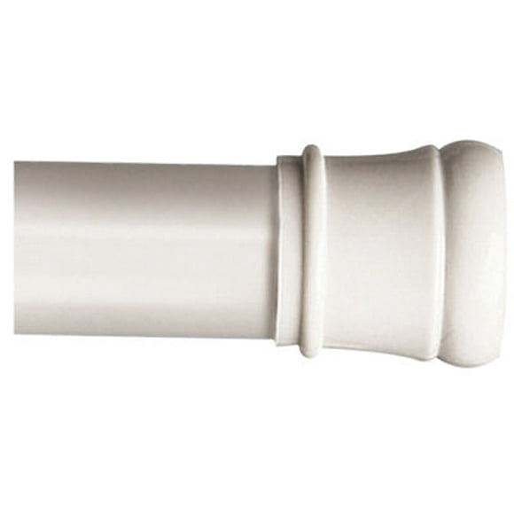 Barra de cortina de ducha Zenna Home TwistTight, 72 cm, metal blanco