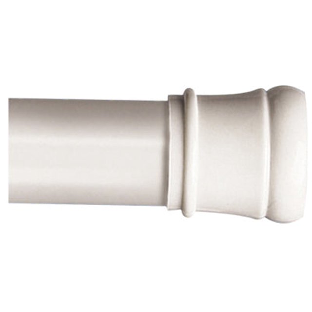 Barra de cortina de ducha Zenna Home TwistTight, 72 cm, metal blanco