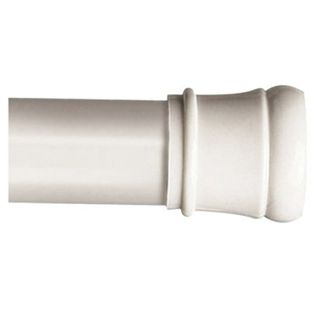 Barra de cortina de ducha Zenna Home TwistTight, 72 cm, metal blanco