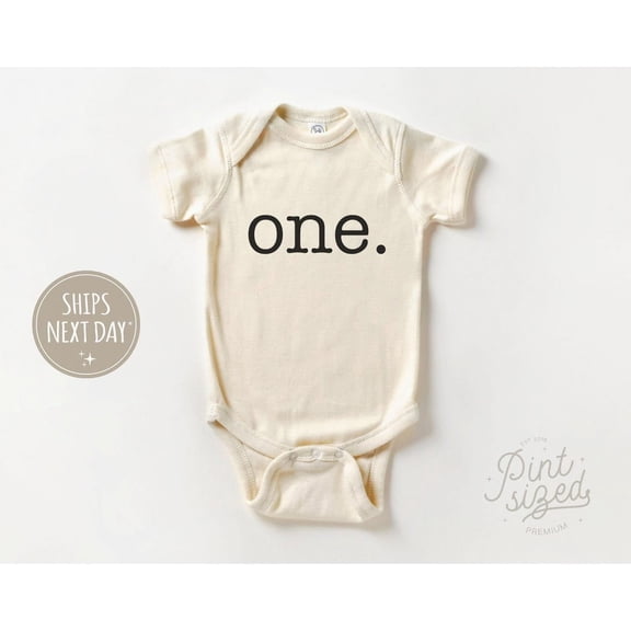 Luvly First Birthday Baby - Vintage One Year Old Birthday Bodysuit - Uninatural , New Born, Baby Shower Gift, New Parents Gift