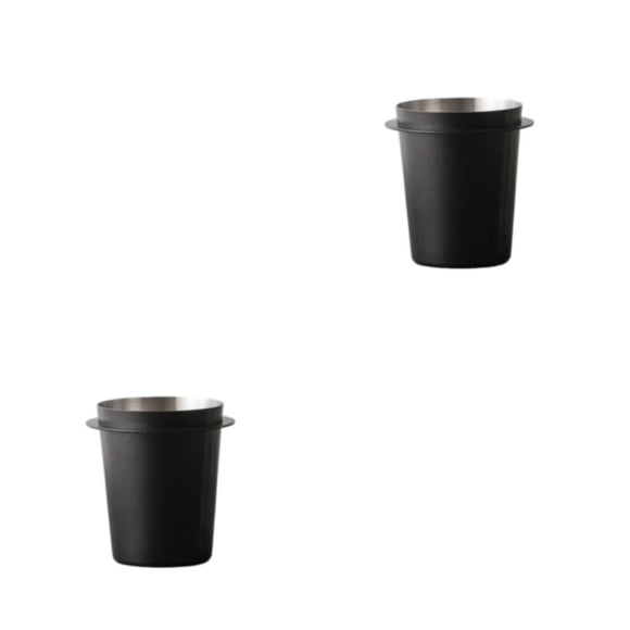 Bearachild Parte del alimentador de polvo de taza dosificadora de 51/53/58mm para máquina de café expreso Breville E61 molinillo negro cepillado Negro cepillado, 53MM 2Conjunto