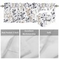 thumbnail image 5 of Curtain Valance for Windows, Spring Farmhouse Khaki Navy Blue Leaves Kitchen Valances Rod Pocket Short Curtains, Country Plants Window Valance for Bedroom Bathroom Living room 42x12in, 5 of 9