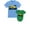 Baby Green / Kids California Blue, variant on Tstars Kids' Tractor Big Brother & Little Brother Matching Set - Toddler T-Shirt & Baby Bodysuit