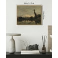 thumbnail image 3 of Drsoum Vintage Lake Landscape Wall Art 11x14in Natural Framed Classic Retro Farmhouse Rustic Decorations for Home Office Kitchen, 3 of 6