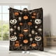 thumbnail image 1 of Halloween Flannel Throw Blanket Pumpkin Maple Leaf Print Lightweight Soft Warm Shawl for Adults Couch Bed Decor All Season Home Outdoor Camping Gift, 1 of 6