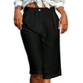 thumbnail image 3 of Bermuda Shorts for Women Knee Length Cotton High Waist Wide Straight Leg Dressy Casual Office Work Shorts with Pockets, 3 of 7