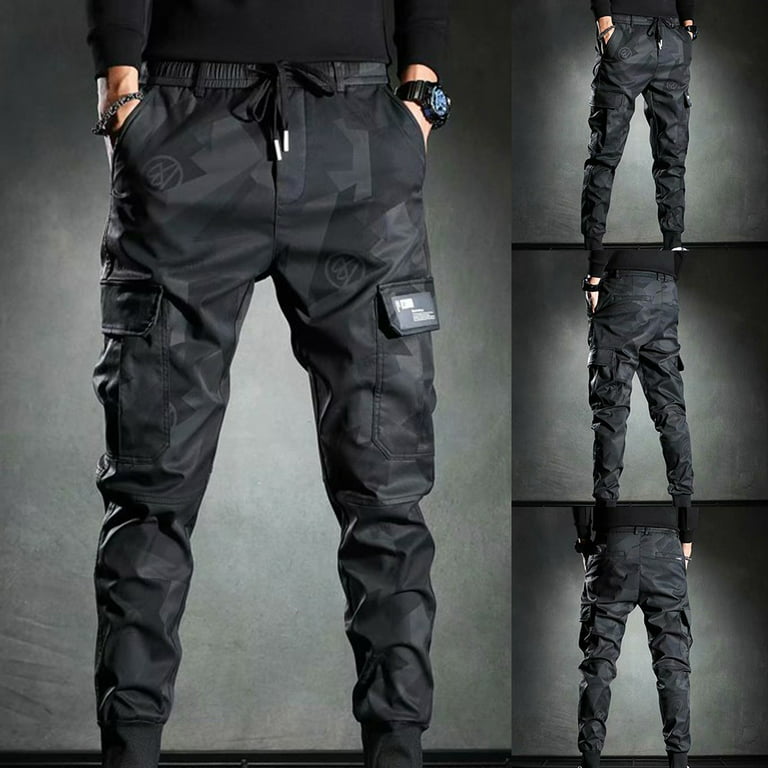 Men Streetwear Joggers Cargo Pants Sweatpants Casual Combat Sport Urban  Trousers 