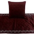 thumbnail image 2 of King Queen Twin Deep Wine Decorative Full 68"x18" Bed Runner without Pillow Cover, Quilted & Crystals Bed Scarf on Velvet fabric - Diamond Symphony, 2 of 3