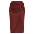 thumbnail image 5 of Aloohaidyvio Bustier Dresses for Women,Womens Summer Silk Solid Color High Waist Split Long Package Hip Half-body Skirt, 5 of 5