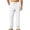 White, variant on Yungyresw Mens Lightweight Baggy Pants Open Bottom Solid Color Lounge Pants Drawstring Waist Comfy Casual Office Work Trousers Deep Green L