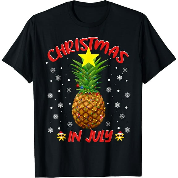 Pineapple Christmas Tree Christmas In July Summer Vacation T-Shirt TShirt