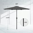 thumbnail image 2 of Ambifirner 7.5FT Patio Umbrella Market Table Umbrella with 6 Sturdy Ribs, Push Button Tilt/Crank Outdoor Umbrella for Garden, Deck, Backyard, Pool and Beach, 2 of 7