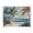 Palm Trees and Beaches, variant on Acrylic Tray Clear Serving Tray Rectangle Decorative Tray with Cut Handle Palm Trees and Beaches
