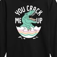 thumbnail image 3 of Instant Message - Dino Egg You Crack Me Up - Toddler And Youth Long Sleeve Graphic T-Shirt, 3 of 6