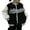 Black, variant on Women Oversized Bomber Jacket Casual Boyfriend Baseball Jacket Long Sleeve Varsity Jacket Streetwear Coat