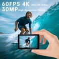 thumbnail image 3 of Action Camera 4K 60FPS 30MP with Front LCD and Rear Touchscreen, Underwater Camera 132FT Waterproof,EIS,5X Zoom,2.4G Wifi Remote Control,Vlog Cam,Dual Batteries,Mount Kit,First-Person Perspective, 3 of 14
