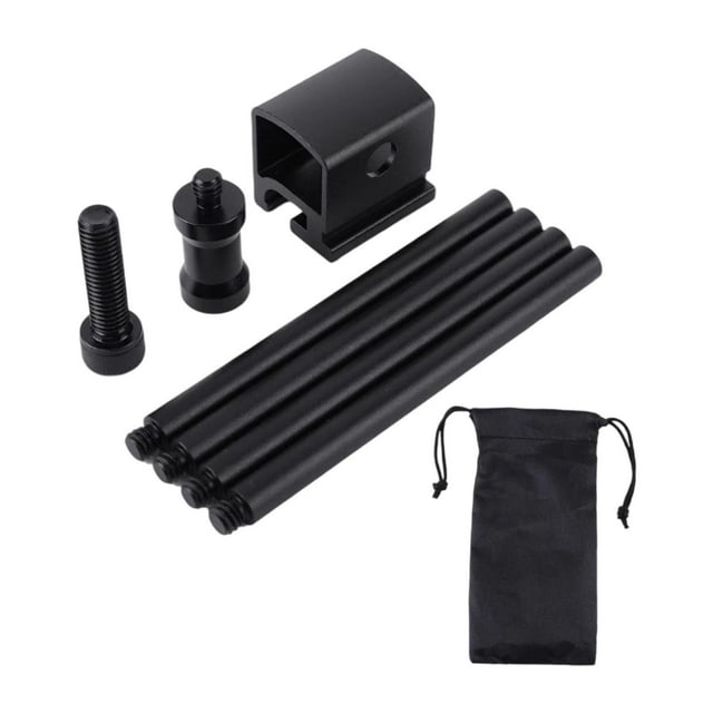 Soporte de luz colgante para poste de luz de camping, ligero, para colgar lámparas de exterior Negro