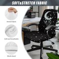 thumbnail image 6 of ZIATUBLES Office Chair Cover Stretch Anti-Dust Rotating Chair Slipcover Soft Spandex Computer Chair Cover Machine Washable Chair Protector Cover Home Decoration, L, Moon Star Twig Black, 6 of 7