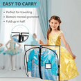 thumbnail image 4 of 2 Packs Clear Dance for Dancers with 4 Pockets, 40Inch Kids Dance Costume Garment Bag for Travel and Danc, 4 of 6