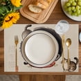 thumbnail image 4 of Brown Grey Cat Placemats Set of 4, Modern Art Placemats for Dining Table, Place Mats for Kitchen Tabletop, Waterproof Wipeable Dining Table Mats Set, 4 of 9