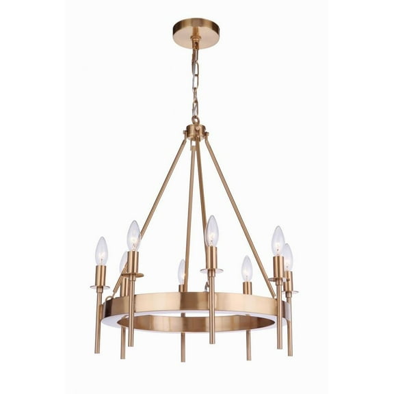 Larrson 8 Light Chandelier-Satin Brass Finish Bailey Street Home 139-Bel-4569705