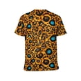 thumbnail image 2 of Men's Leopard Print T Shirt, All Over Animal Print Short Sleeve Crewneck Tee, Lightweight Breathable Casual Fashion Shirt,4XL, 2 of 7