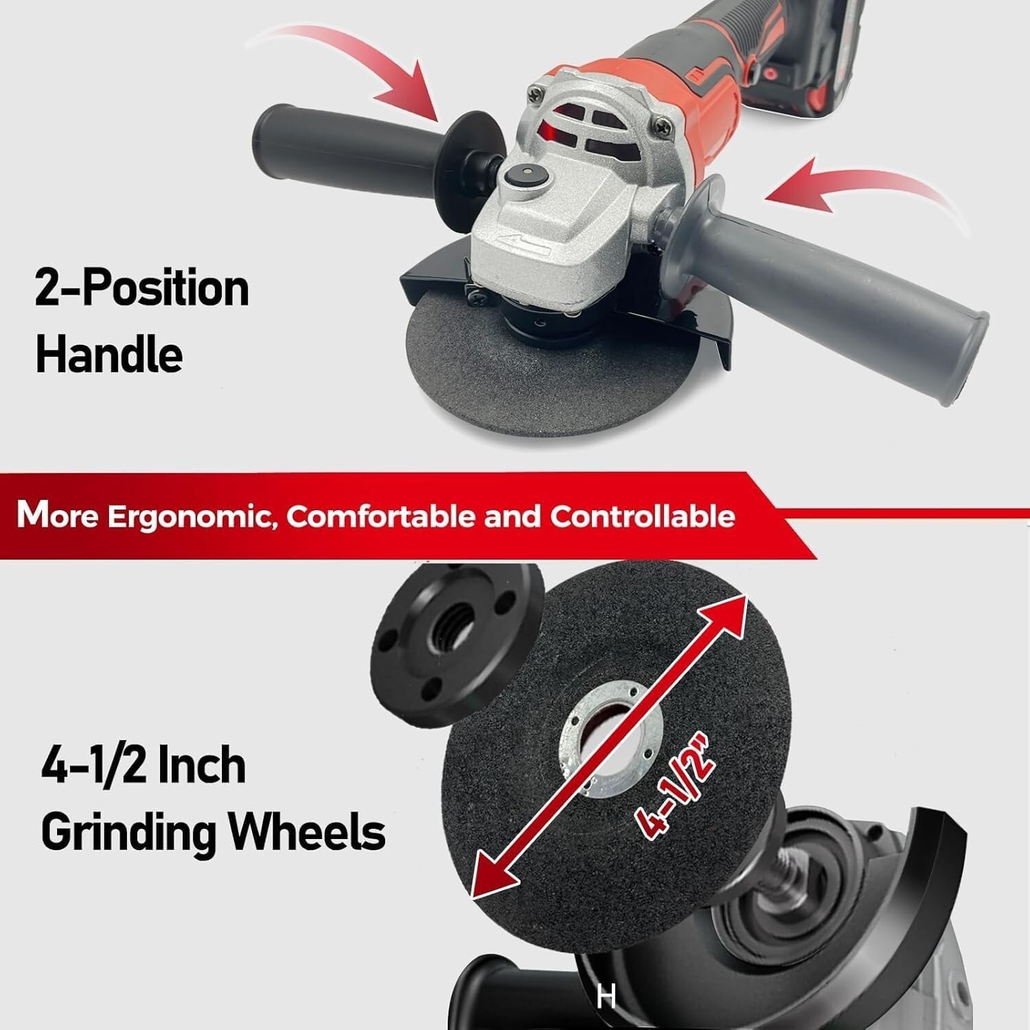 Cordless Angle Grinder Kit 11000RPM Power Tool Sander With Battery & Charger