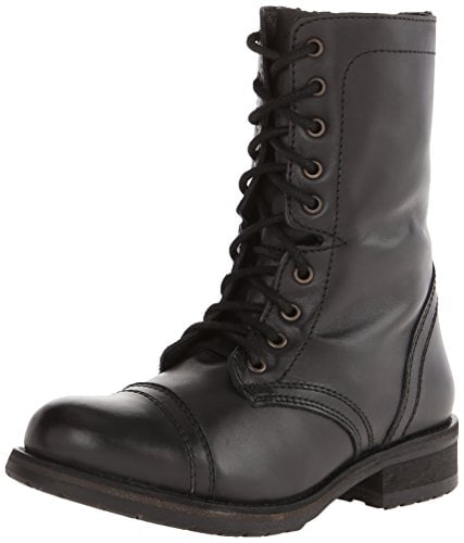 steve madden leather combat boots