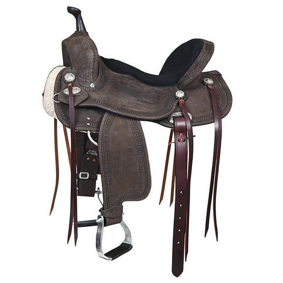 Hilason Western Horse Flex Tree Barrel Trail American Leather Brown
