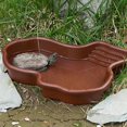 CACLarge Reptile Bathing Pool Reptile Feeding Dish Water Bowl with