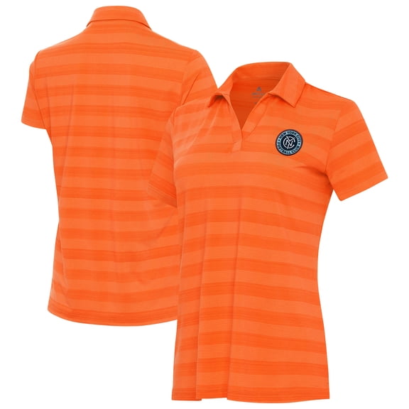 Women's Antigua Orange New York City FC Tunnel Polo