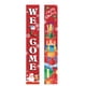 thumbnail image 1 of Bearachild 1 par de carteles navideños, letrero de porche de Navidad, cartel de puerta de Navidad de tela Oxford, decoración de fiesta para colgar en la Kits de decoración para fiestas X Bearachild HA000240-17B, 1 of 6